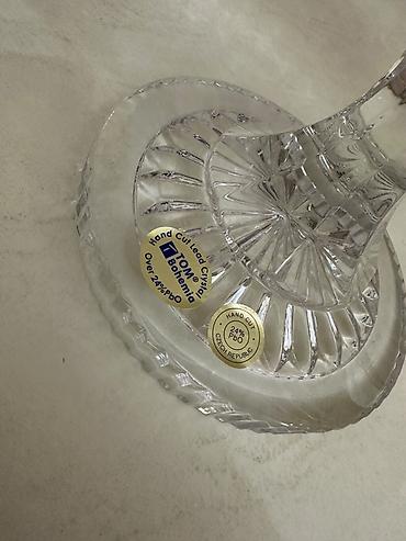 canli baliq: Bohemia kəsim kristal dəst Güldan 36 sm Meyve Qabı30 sm Temiz Tom — 2