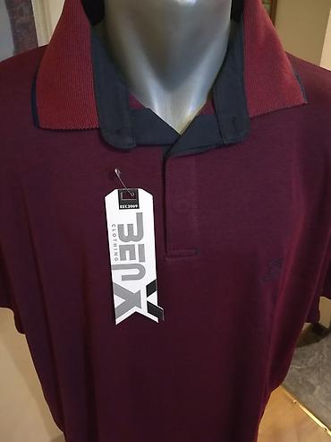 levis sorc: Nova muska pamucna majica sa kragnom Benx u bordo boji. Odlicna muska — 2