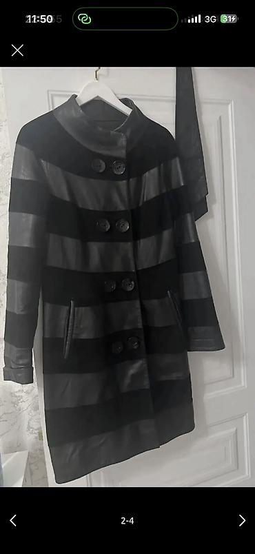Пальто женское кожанное+замша, покупала в Италии за 550€, размер S/M