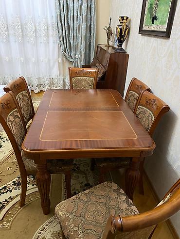 yeni elanlar: Qonaq otağı üçün, İşlənmiş, Açılan, 6 stul — 2