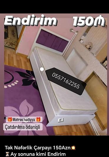 Çarpayılar: Yeni, Təknəfərlik çarpayı, Bazasız, Matras ilə, Siyirməsiz, Azərbaycan — 7