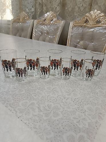 Stəkanlar: Stəkanlar, rəng - Qara, Şüşə, 14 ədədli dəst — 32