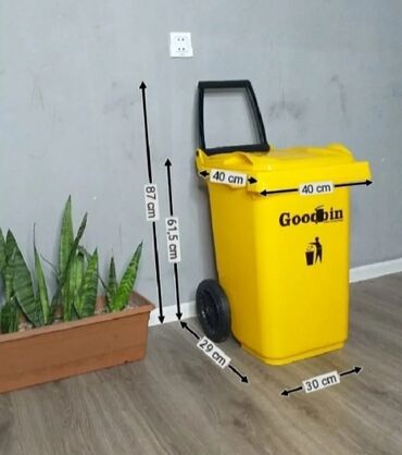 Tullantı qabları: Zibil qabı tezedir her ölcü var 20 litr 20 azn 40 litr 25 azn 50 litr — 10