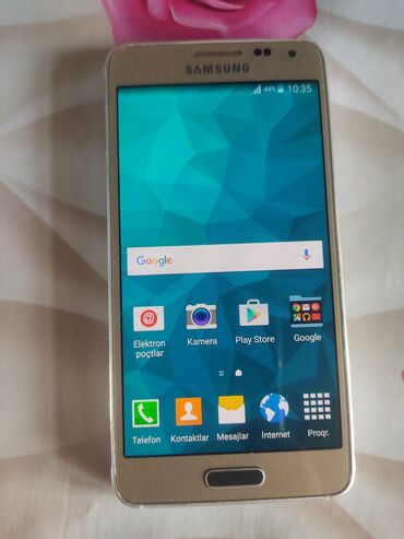 telefon 20 manat: Samsung Galaxy Alpha, 32 ГБ, цвет - Золотой, Сенсорный