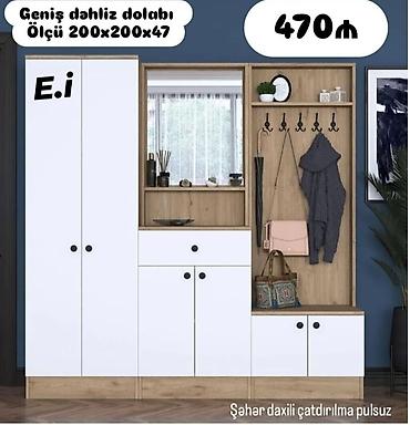 agaclar: Yeni, 2 qapılı, Güzgülü, Ağ, Açılan, Düz dolab — 1