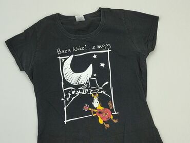 czarne t shirty damskie reserved: T-shirt, S, stan - Dobry