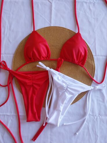 Kupaći kostimi: S (EU 36), Likra, Jednobojni, bоја - Crvena — 3