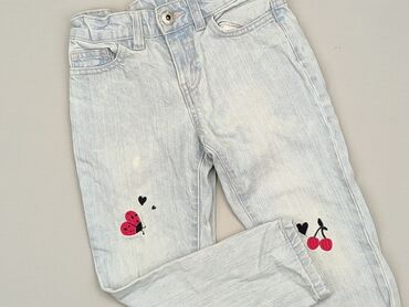 spodnie jeansy proste nogawki: Jeans, Little kids, 3-4 years, 104, condition - Good