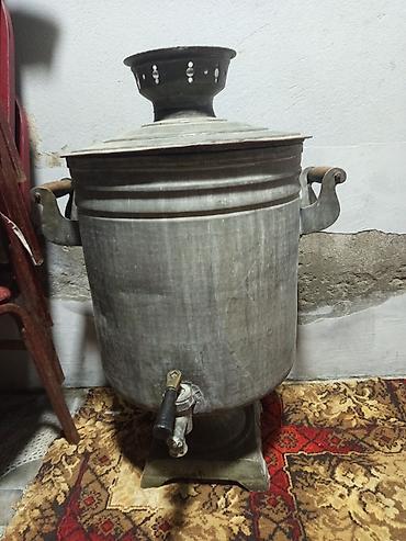 ot bicən satisi: Kömür/odunla işləyən böyük metal samovar mis materiyal. təcili — 4