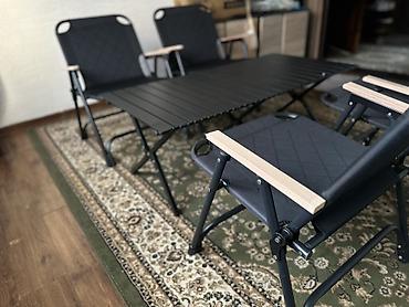 study table: Складной комплект мебели для дома, дачи и пикников: стол + 4 кресел — 5