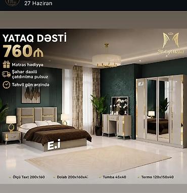 termo tumba: Yataq dəsti – 760₼ Komplekt: - Taxt: 200×160 - Dolab: 200×160×4 - — 1