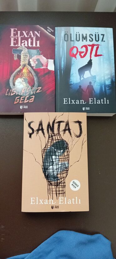 Художественная литература: Elxan Elatlının detektiv romanlarından ibarət 3 kitablıq dəst: -
