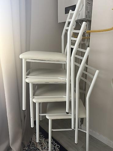 стулья ikea: Набор из 5 кухонных стульев, белые. - Каркас: металлическая труба — 3