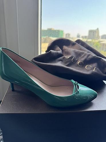 guccı: Baletkalar, Gucci, Ölçü: 37, rəng - Yaşıl, İşlənmiş — 1