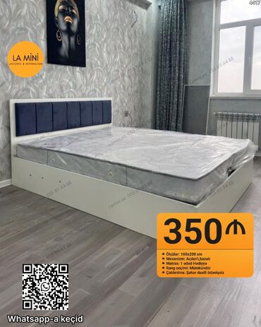 açılan çarpayı: LA Mini – açılan bazalı yataq dəsti - Ölçü: 160×200 sm - Mexanizm