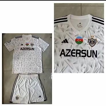 qarabaq fk: Qarabağ FK futbol forması dəsti - Rəng: ağ, qara detallarla - Dəst — 1