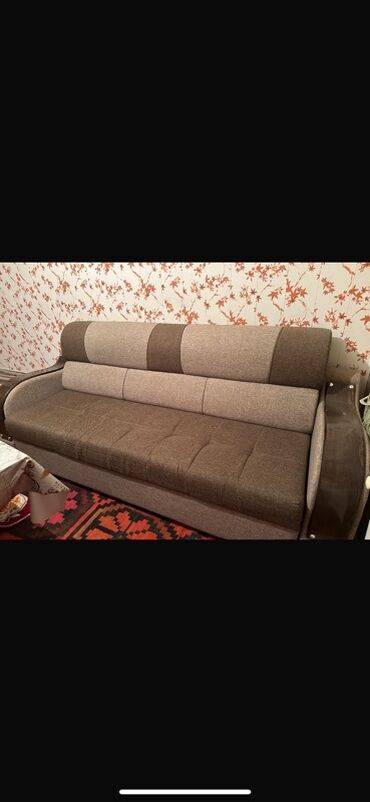 кухонный комплект: Зал үчүн гарнитур, Диван, Кездеме, түсү - Күрөң