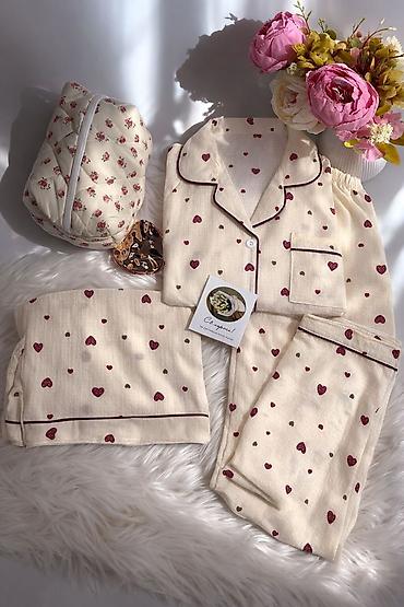 Бонбоньерки: Подарки на 8 - марта Скидка Пижама двойка + косметичка и зеркало — 1