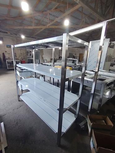 Restoran, kafe avadanlığı: Stellaj Paslanmayan poladdan sənaye rəfi - Material: AISI 304 ve 430 — 3