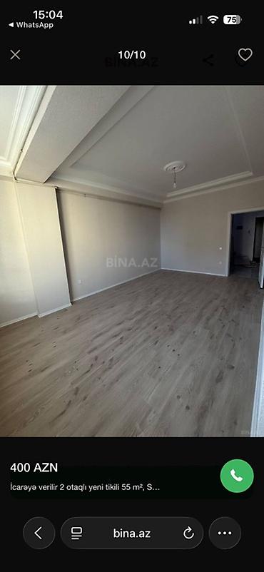 zigda kirayə evler: İcarə üçün 2 otaqlı mənzil – 55 m² • Plan: işıqlı zal, yataq otağı — 4