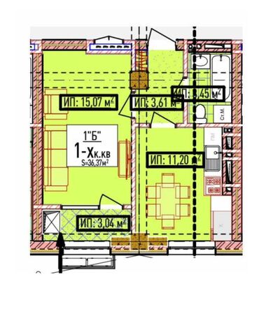 квартиры с котлована: 1 комната, 36 м², Элитка, 14 этаж, ПСО (под самоотделку)