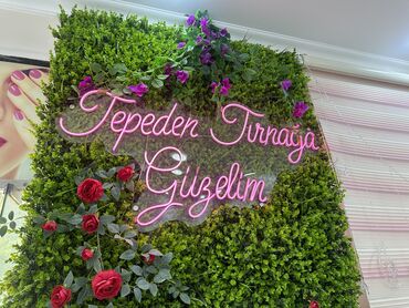 restoran ucun stol stullar: Neon yazi isiqli ve yasilliq biryerde satilir 400m baha duzelib baska