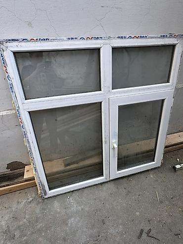Eni uzunu 130 m PVC pəncərə bloku - Material: ağ rəngli PVC