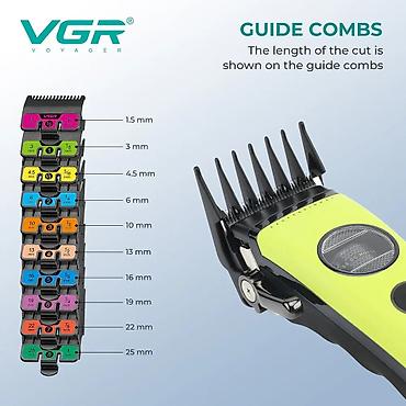 Бытовая техника: №: 13103 Məhsulun adı: Saç qırxan maşın VGR V-880C, peşəkar, simsiz — 2