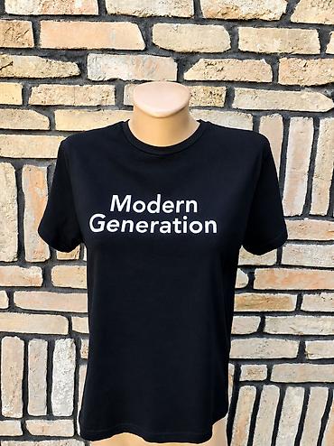Majica “Modern Generation” – veličina M - Crna pamučna majica sa