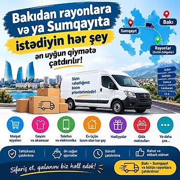 ses bogcu: Xidmət: Bakıdan Sumqayıta və bütün rayonlara çatdırılma Təsvir: - — 1