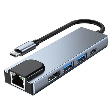 type c кабель: Переходник с 5-разъемами для ПК/ТВ и и т.д (2 входа USB, type-C, HDMI