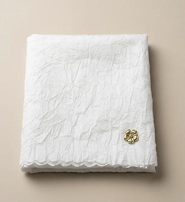 yeni il sufre: Ağ dekorativ masa dəsmalları dəsti - Material: yumşaq toxumalı — 1