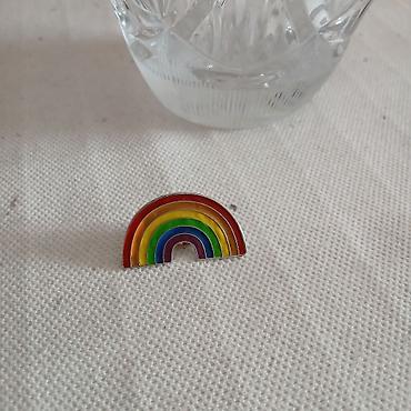 broşka: Rainbow pin. Значок для рюкзака. Радуга. 3 sm. Rəngli Göy Qurşağı — 1