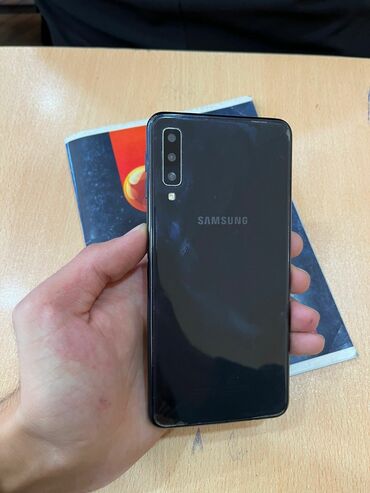 samsung galaxy a7 qiymeti: Samsung Galaxy A7 2018, 64 GB, rəng - Göy, Sensor, Barmaq izi, İki sim kartlı