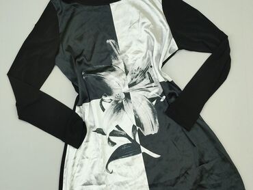 bluzki czarne damskie długi rekaw: Tunika, M, stan - Bardzo dobry