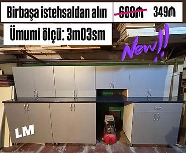 *Mətbəx mebellərinin sifarişlə hazırlanması✔️* Ölçü : 3metr03sm☑️
