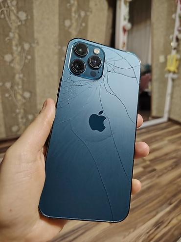 IPhone 12 Pro Max, 256 GB, Mavi, Qırıq