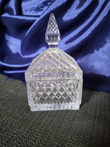 Ostalo posuđe: Bombonijera vintaz,nova pun rad staklena. Bombonijera,posuda za — 5