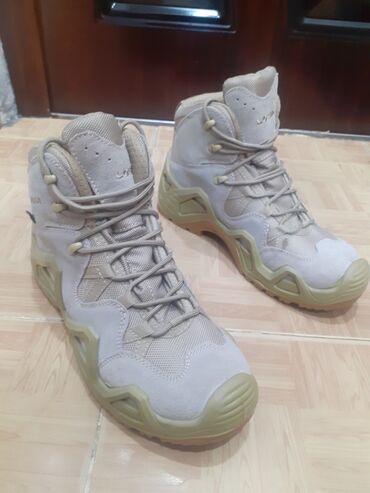 женские зимние ботинки на шнуровке: LOVA brendi desert rəngli yüksəkboğaz taktiki/trekkinq ayaqqabıları -