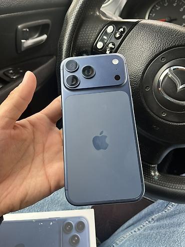 q maks: IPhone 17 Pro Max, Б/у, 256 ГБ, Синий, Коробка, 100 % — 5