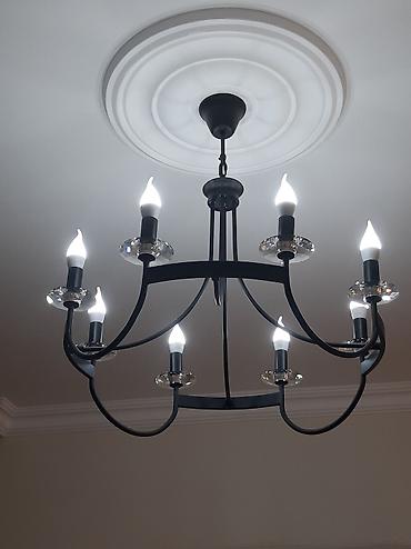 antik şamdan: Çılçıraq, 8 lampa, Metal — 6