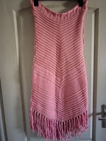 letnje haljine za punije zene: M (EU 38), bоја - Roze, Drugi stil, Top (bez rukava)