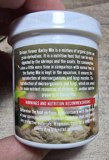 yem uyden: Profesional krevetka yemləri Shrimps Forever Barley Mix 50g - Tərkib — 2