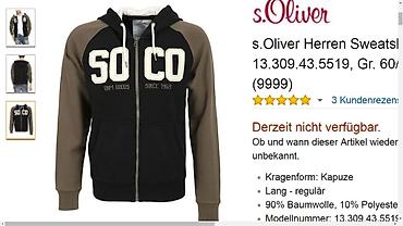 Толстовки: Толстовка мужская Толстовка s'Oliver Производство Индонзия — 9