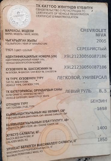 jac 9: Chevrolet Niva: 2005 г., 1.7 л, Механика, Бензин, Универсал — 4