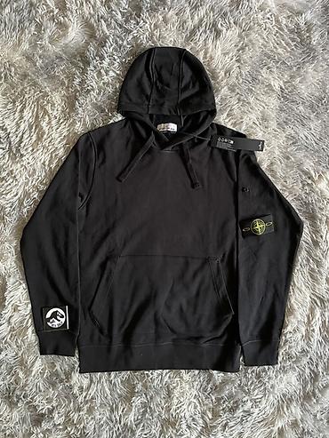 стон айлонд: Худи Stone Island чёрного цвета. Лаконичная модель с капюшоном и — 1