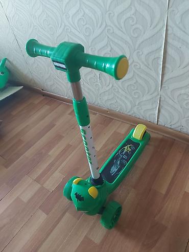 wingz scooter: Uşaq skuterı – 3 təkərli, yaşıl rəngdə - Balans üçün sabit 3 təkərli — 1