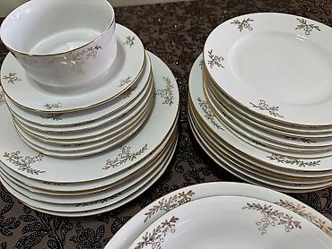 Наборы посуды: Винтаж! Классика! Столовый сервиз из белоснежного фарфора с позолотой — 1
