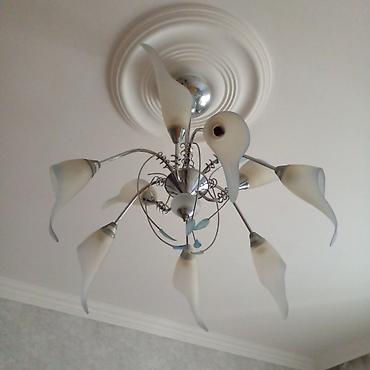 ventilator lustra: Çılçıraq, 9 lampa, Metal — 2