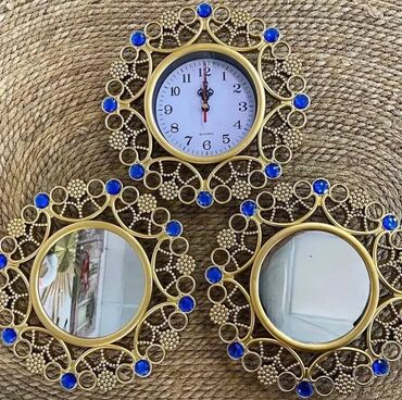 часы настенные с боем: Настенный декоративный комплект: кварцевые часы + два зеркала в едином
